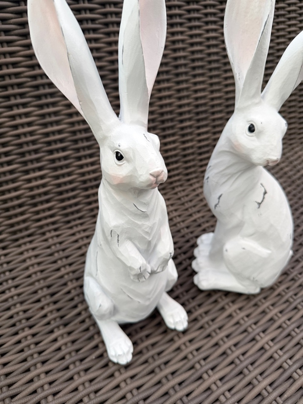 White Decorative Rabbit Figurines - Set of 2 - NWT - Picture 16 of 16